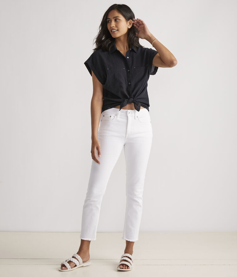 Lightweight Short-Sleeve Button-Down