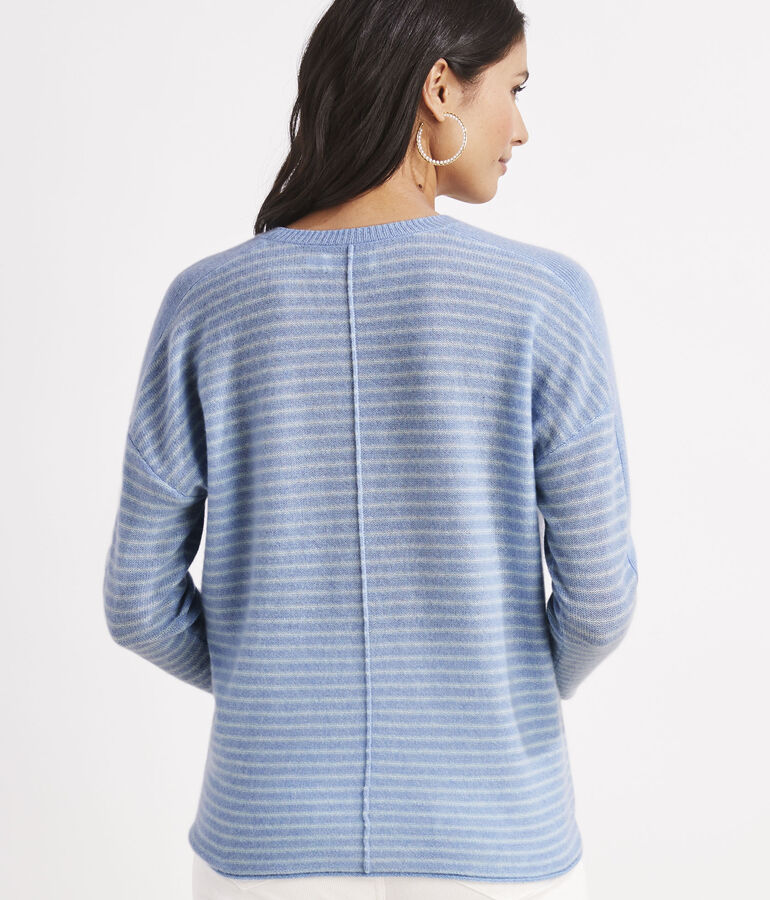 Seaspun Cashmere Striped Crew Sweater