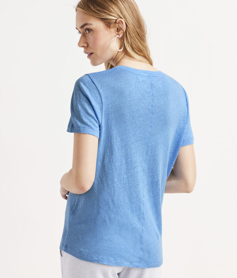 Linen V-Neck Tee