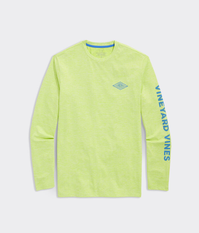 Linear Sunset Long-Sleeve Harbor Performance Tee