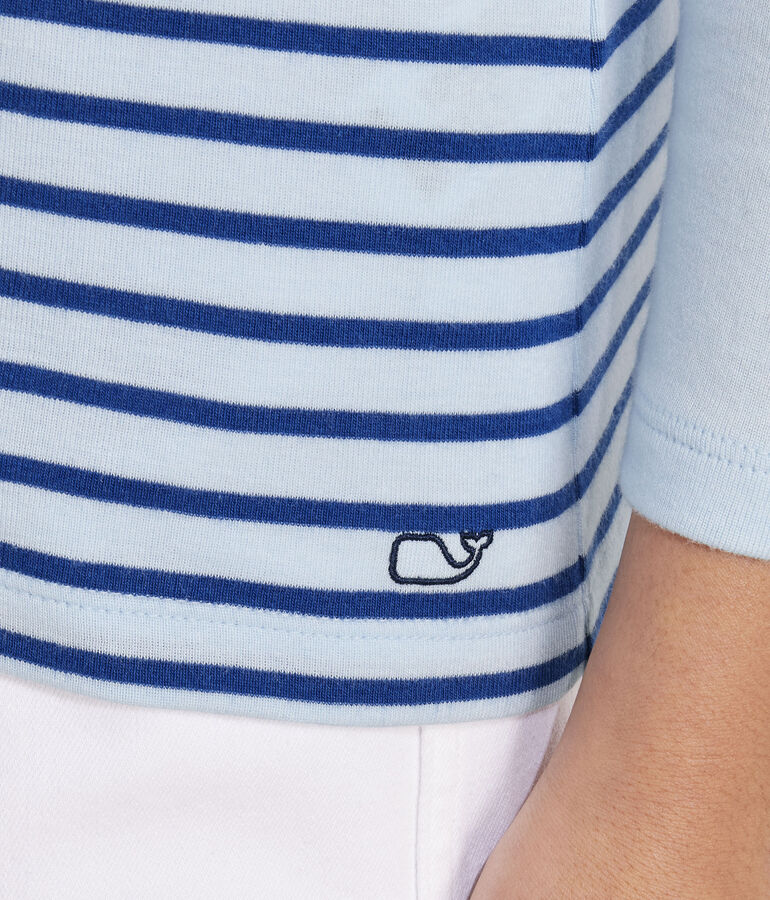 Striped Boatneck Simple Tee