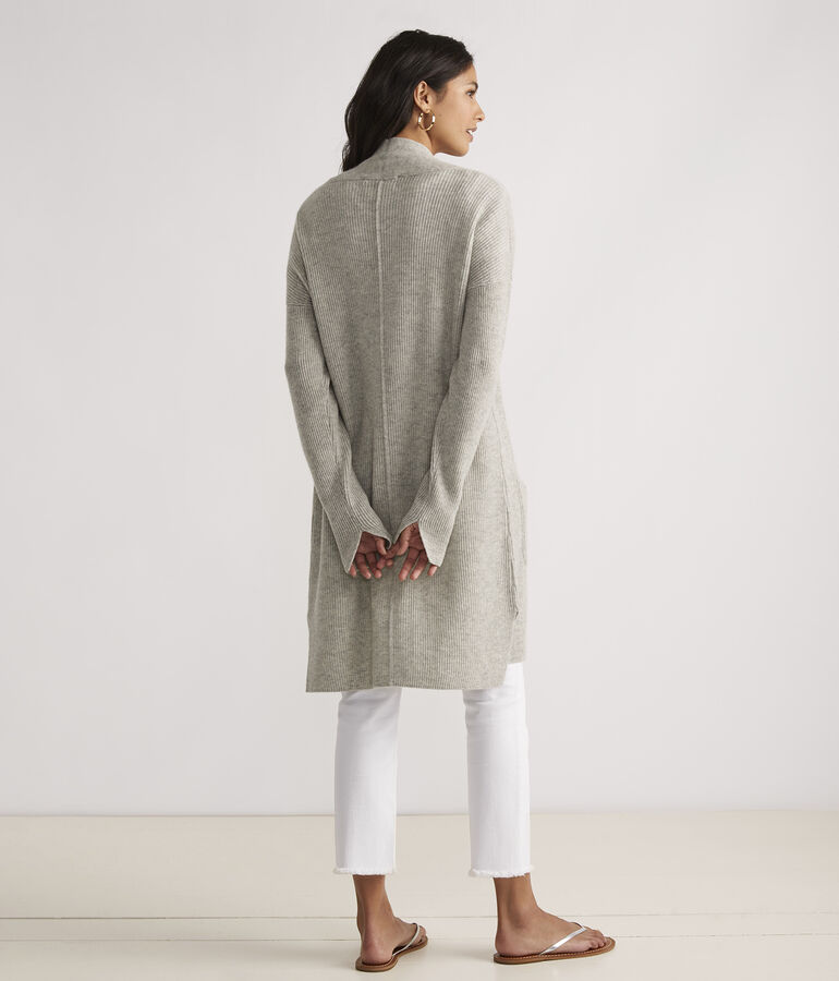 Lightweight Cashmere Open-Front Sweater
