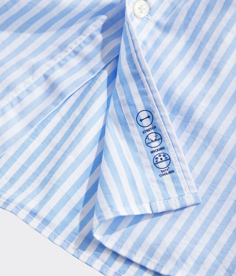 On-The-Go brrr Spread Collar Stripe Shirt