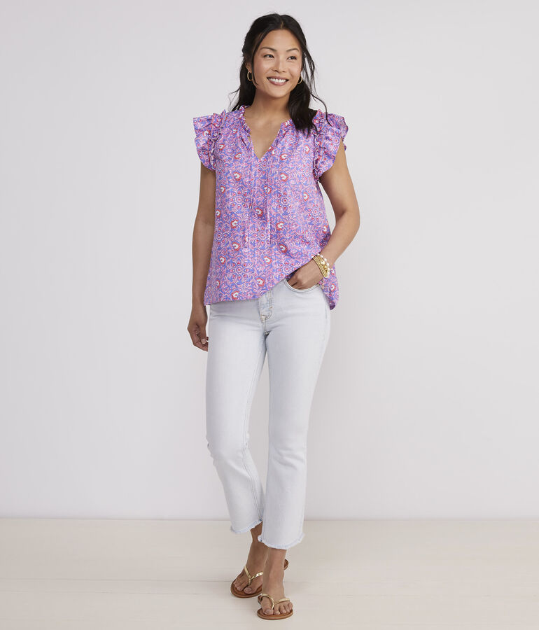 Katama Tile Ruffle Popover