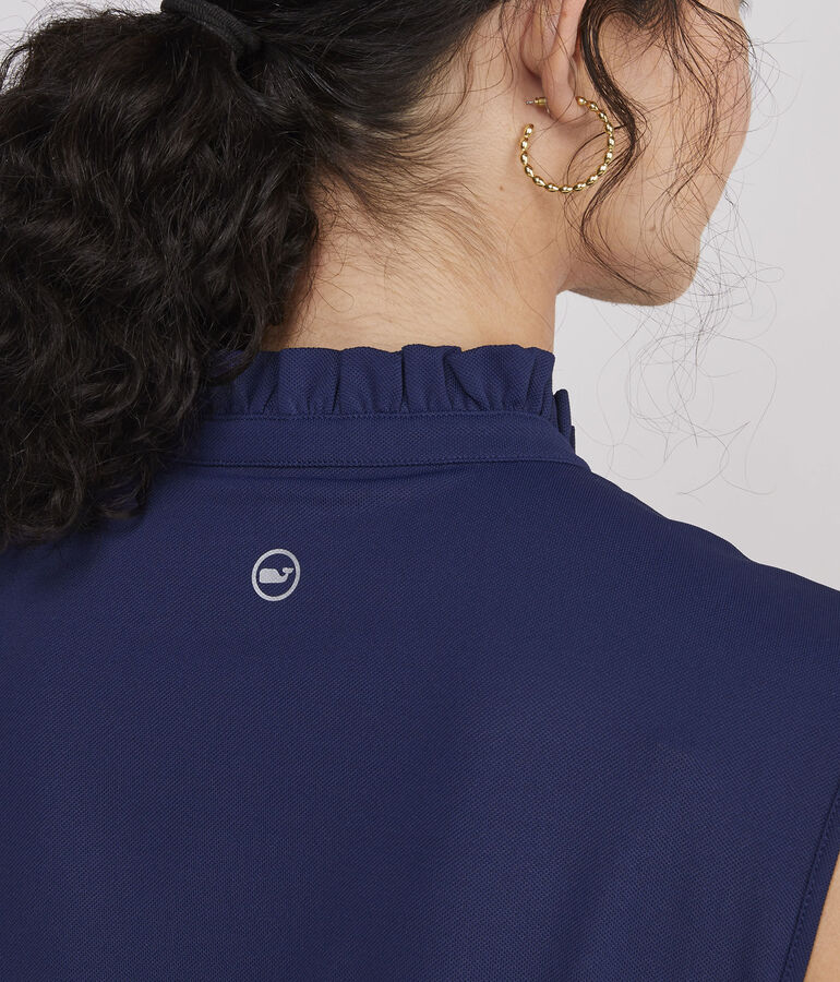 Performance Ruffled Sleeveless Polo