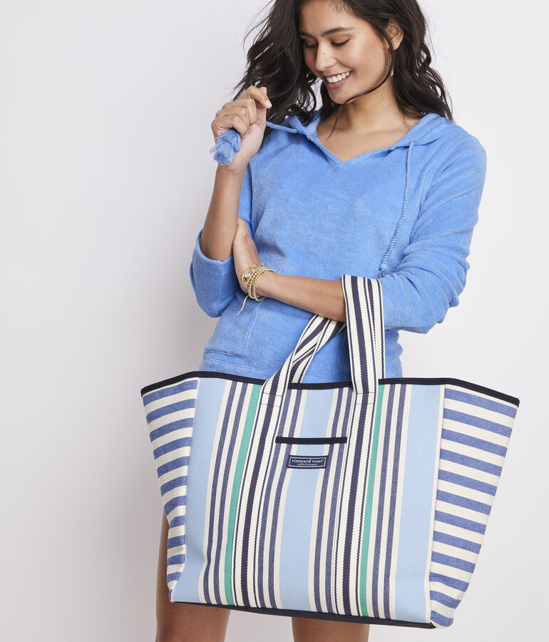 Blocked Stripe Tote
