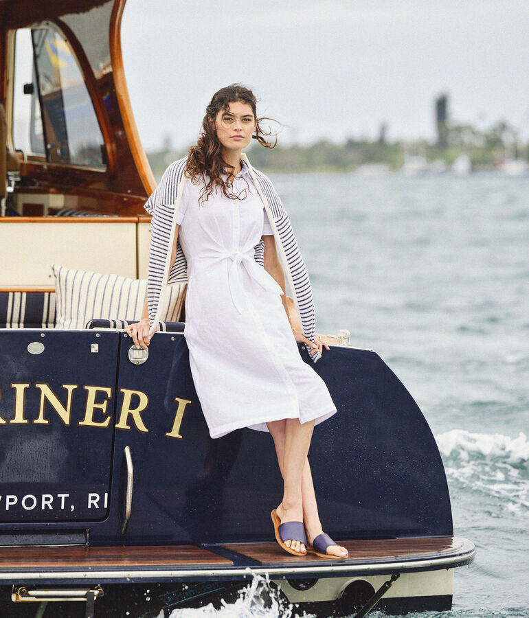 Westerly Tie-Front Linen Dress