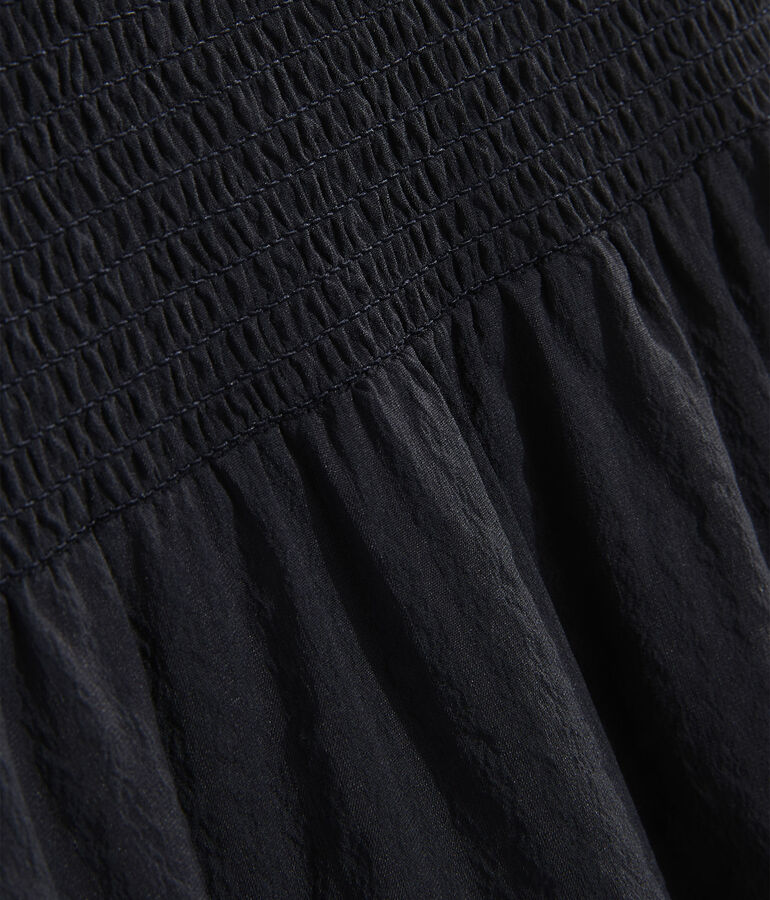 Harbor Seersucker Smocked Midi Dress