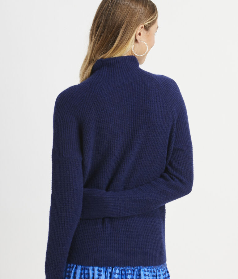 Seaspun Cashmere Waffle Mock Neck Sweater