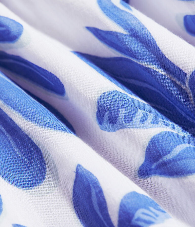 Girls' Floral Smocked Waist Skirt