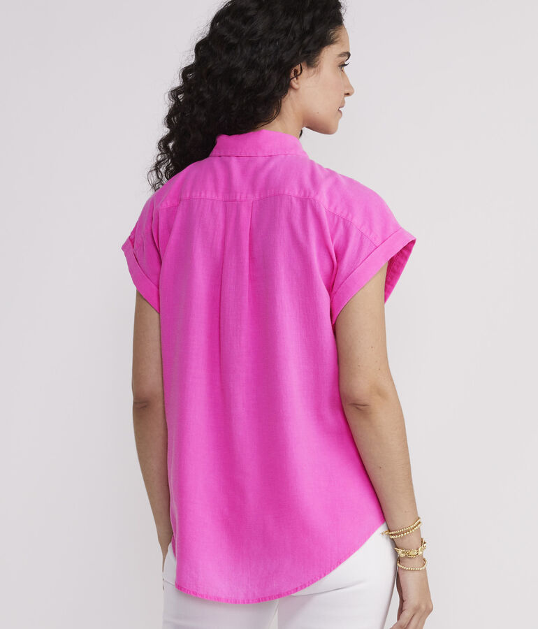 Lightweight Short-Sleeve Button-Down