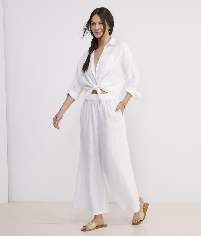Wide-Leg Linen Pant