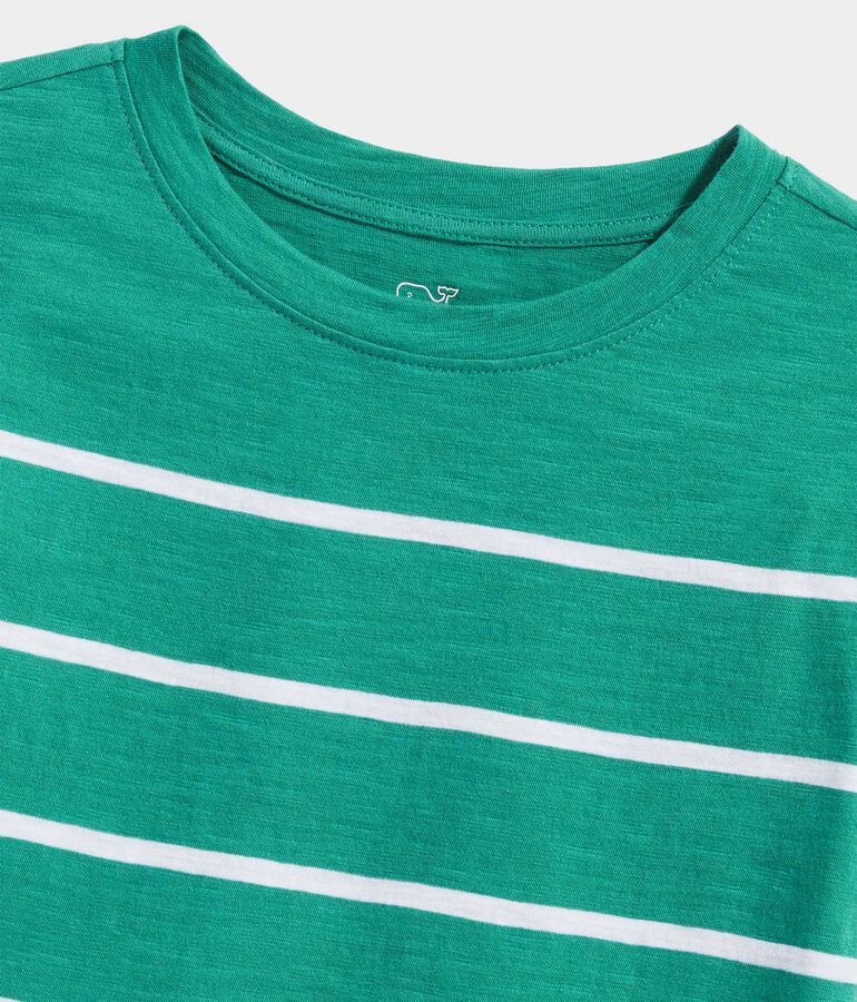 Girls' Striped Flutter-Sleeve Surftee