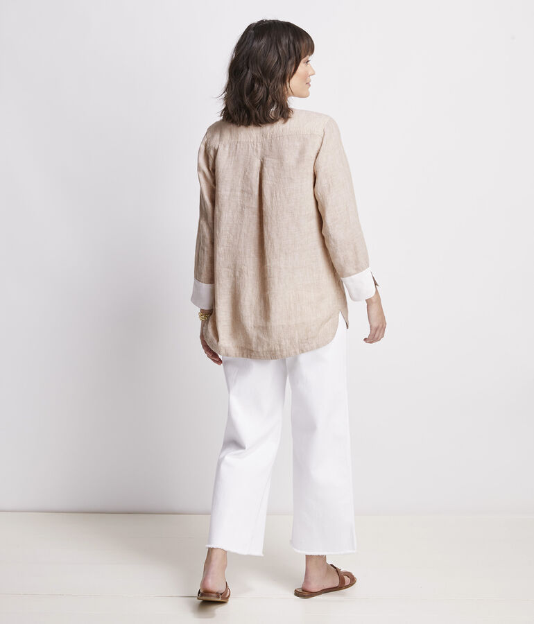 Contrast Linen Lucaya Tunic