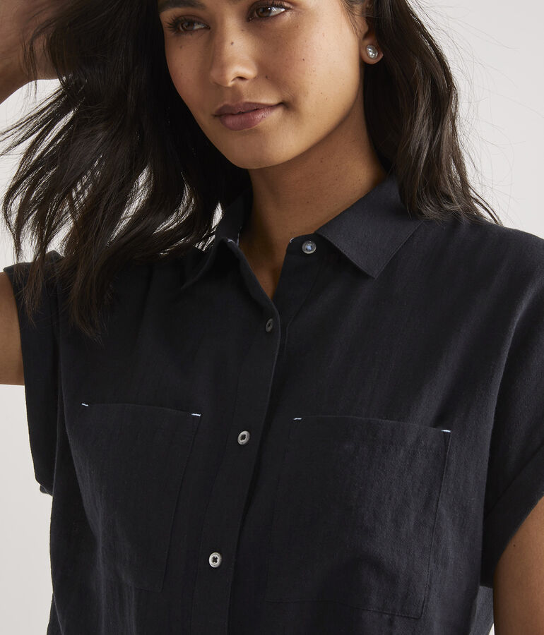 Lightweight Short-Sleeve Button-Down