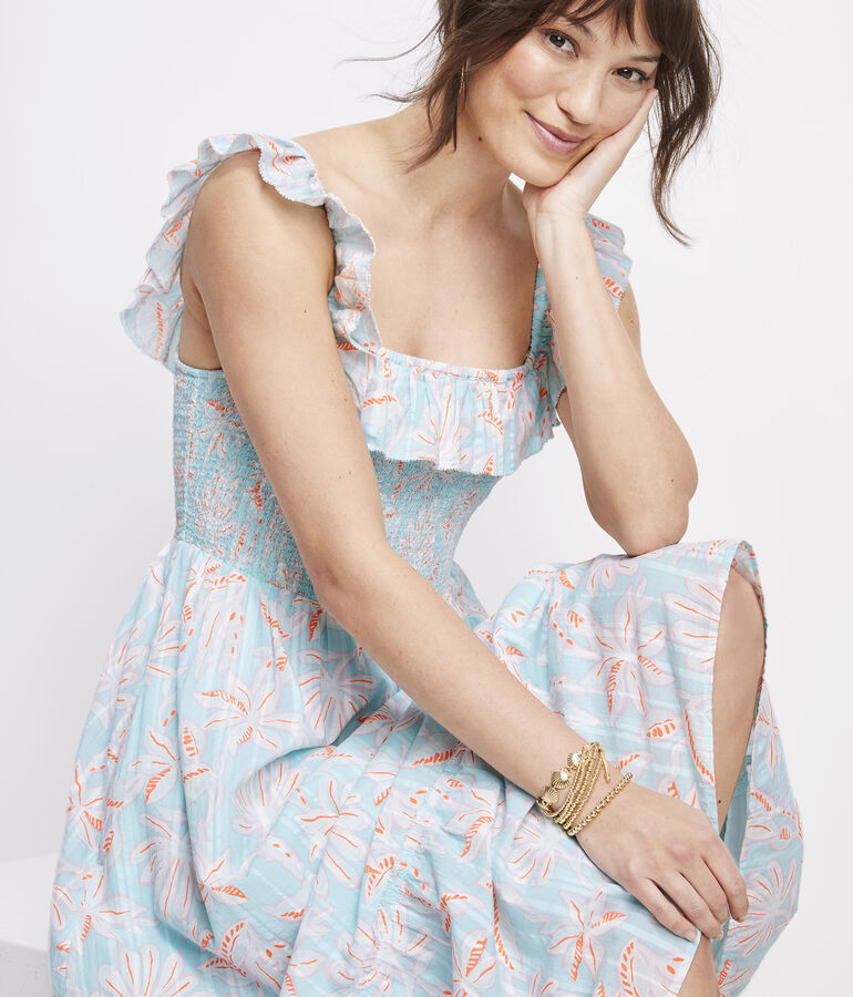 Cay Floral Smocked Midi Dress