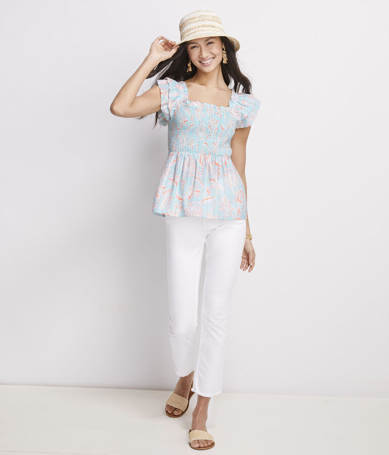 Cay Floral Smocked Top