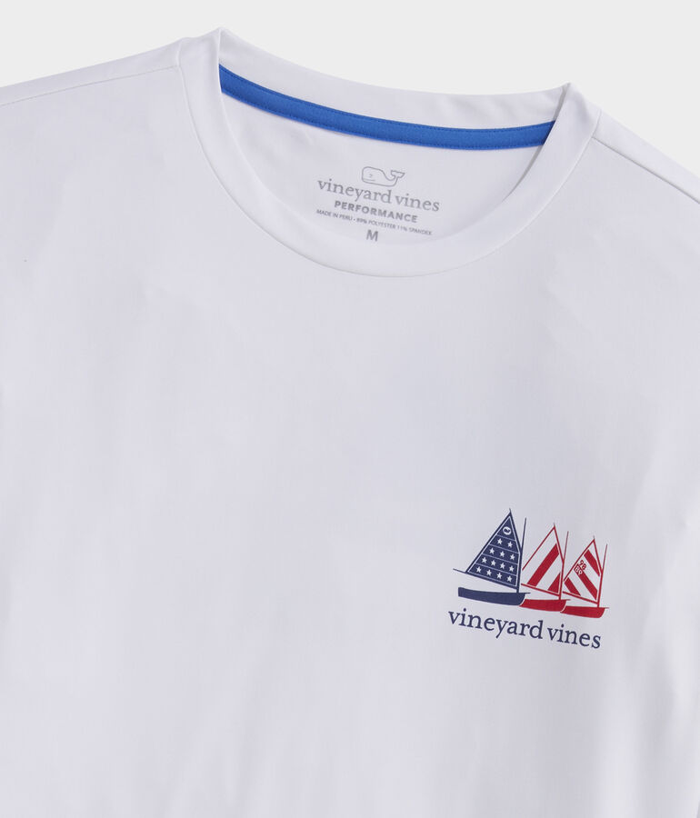 USA Catboats Long-Sleeve Harbor Performance Tee