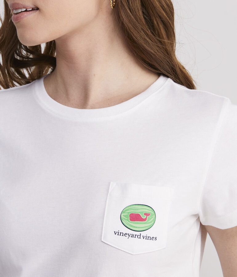Watermelon Whale Short-Sleeve Pocket Tee