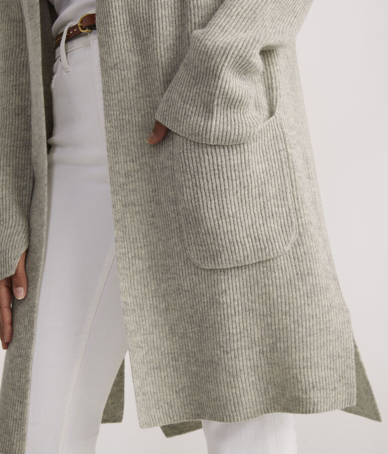 Lightweight Cashmere Open-Front Sweater
