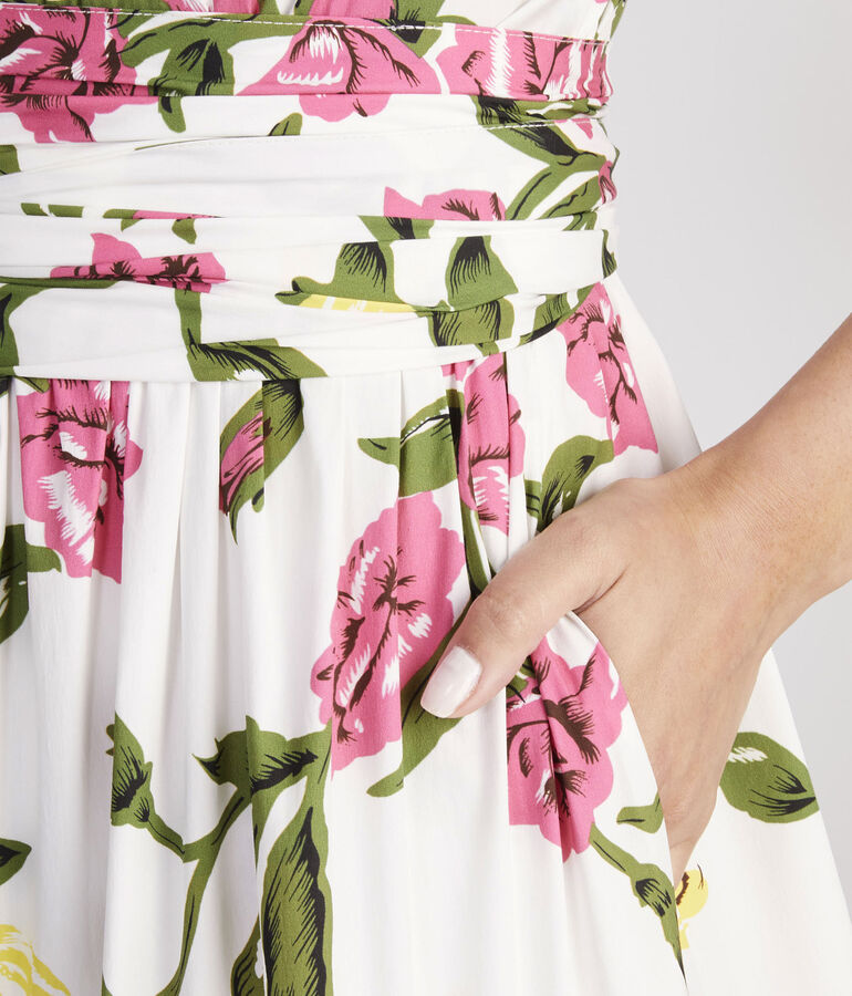 Kentucky Derby Roses Tiered Shirtdress