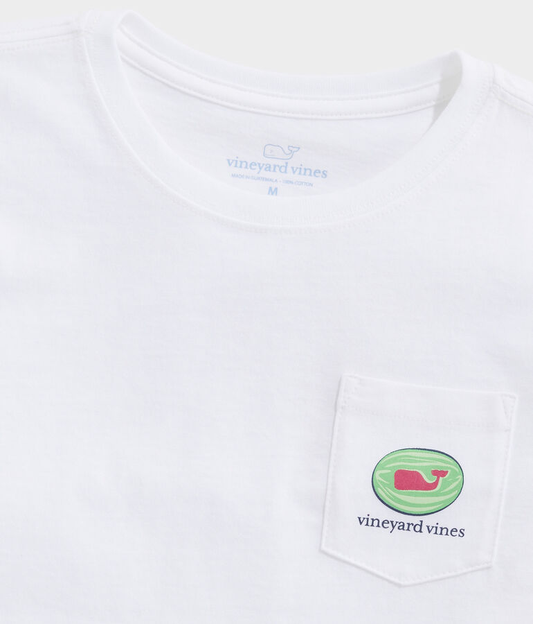 Girls' Watermelon Whale Short-Sleeve Pocket Tee