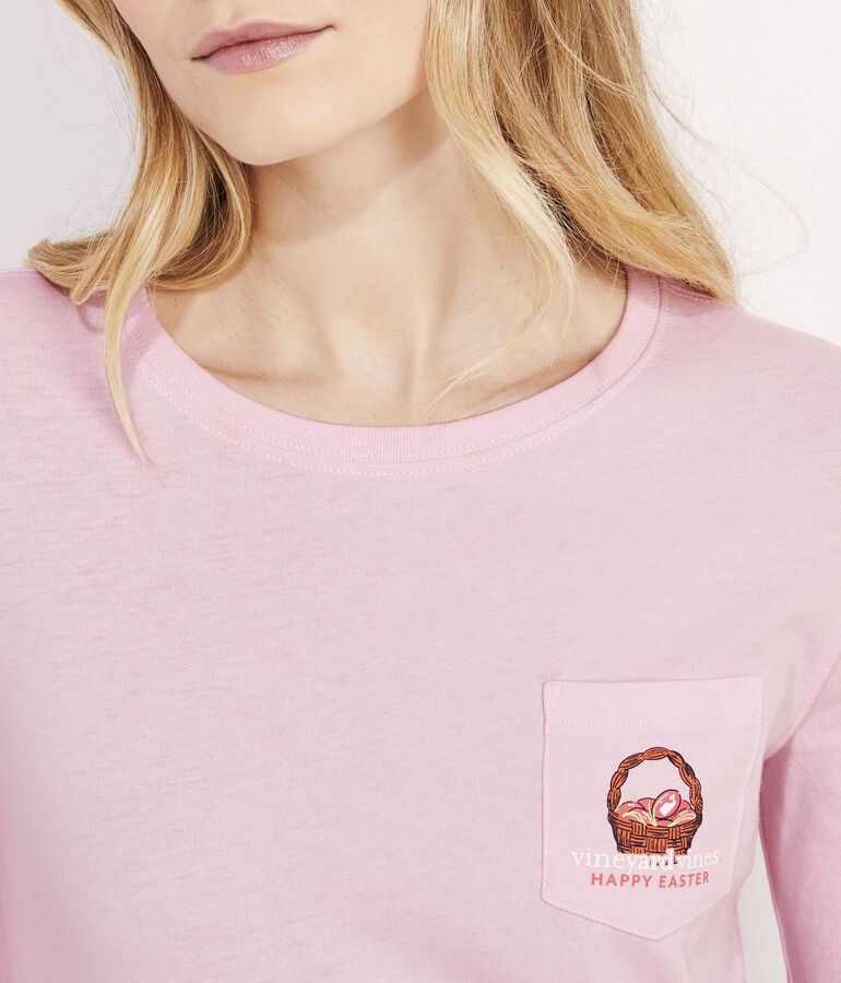 Easter Dog Long-Sleeve Pocket Tee