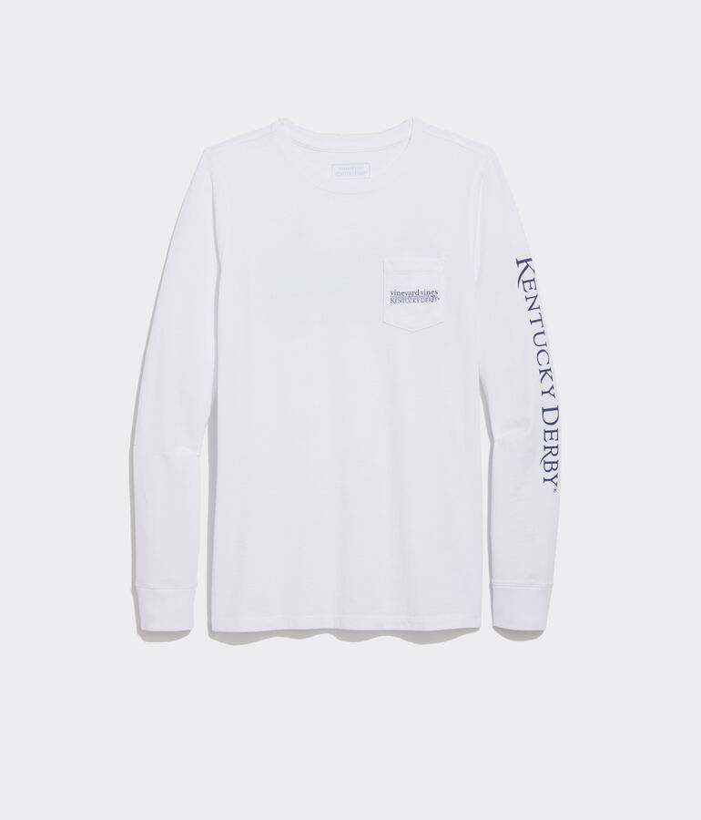 Kentucky Derby Women's Painted Spires Long-Sleeve Pocket Tee