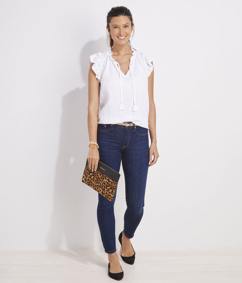 Seastitch Double Gauze Ruffle Popover