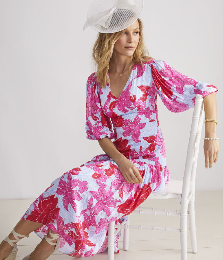 Kentucky Derby Roses Maxi Dress