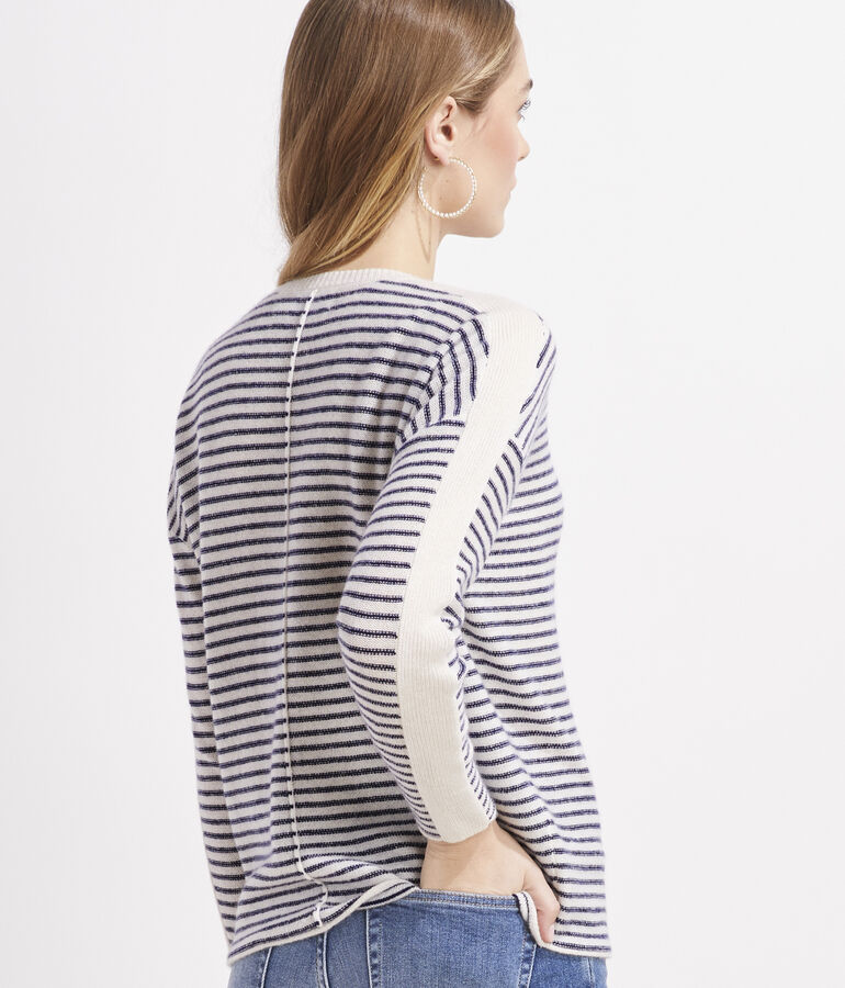 Seaspun Cashmere Striped Crew Sweater