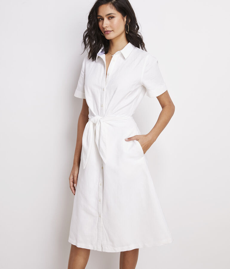 Westerly Tie-Front Linen Dress