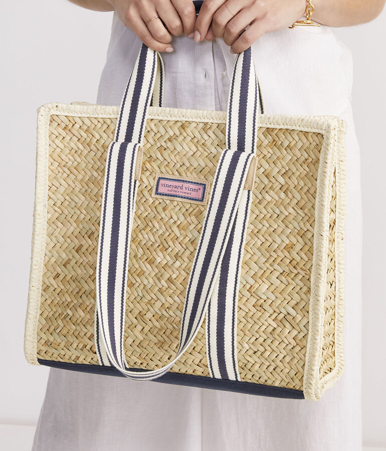 Structured Straw Tote