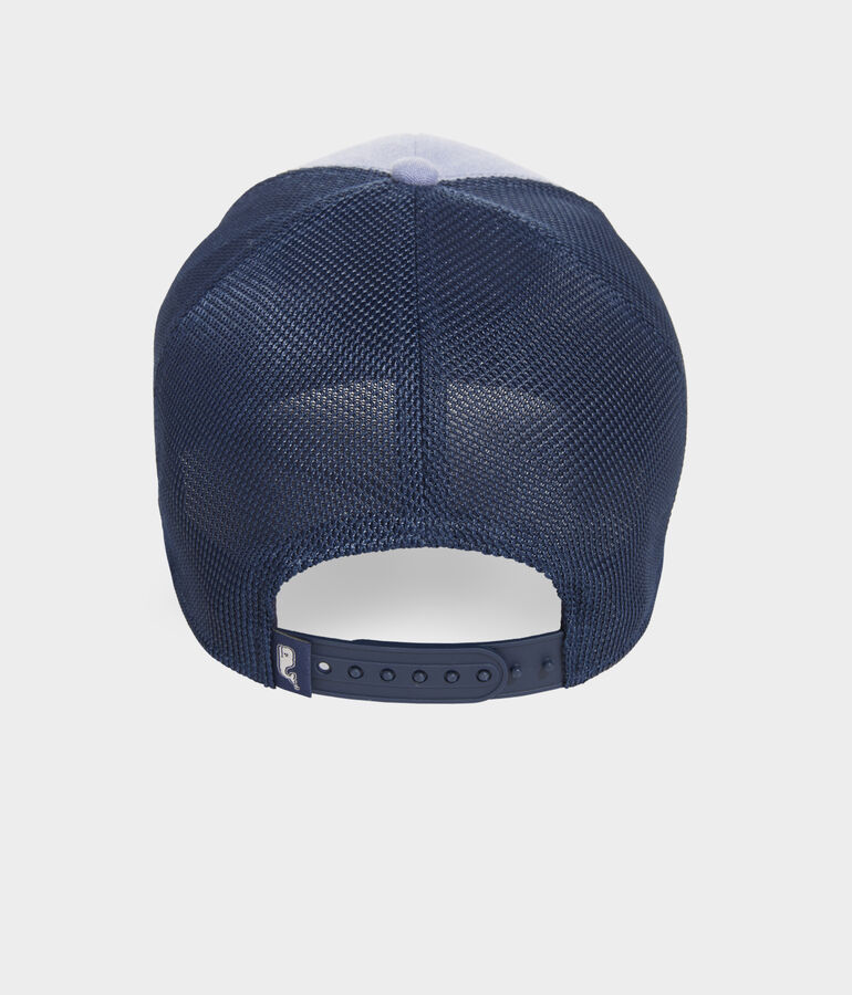 Chambray Leather Patch Trucker Hat
