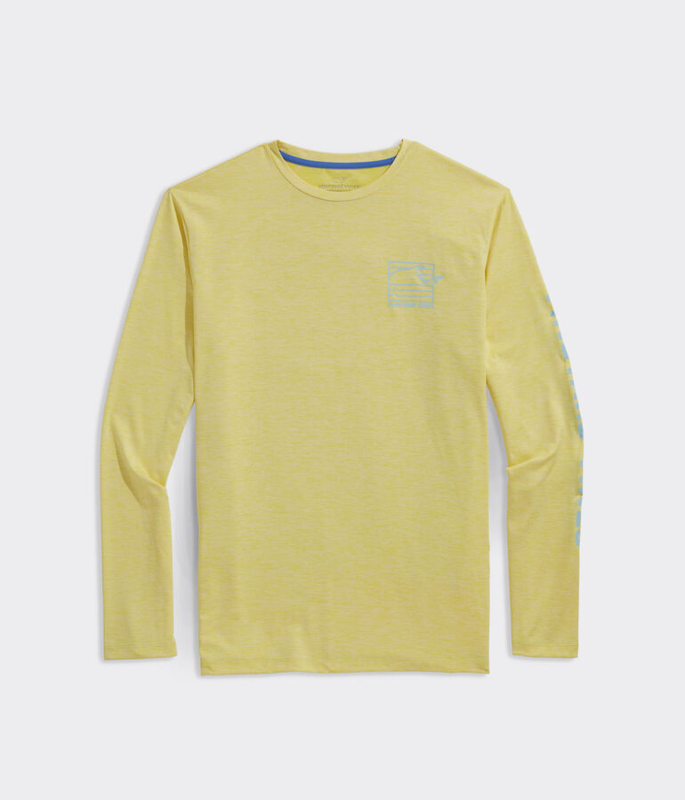 Permit Tail Box Long-Sleeve Harbor Performance Tee