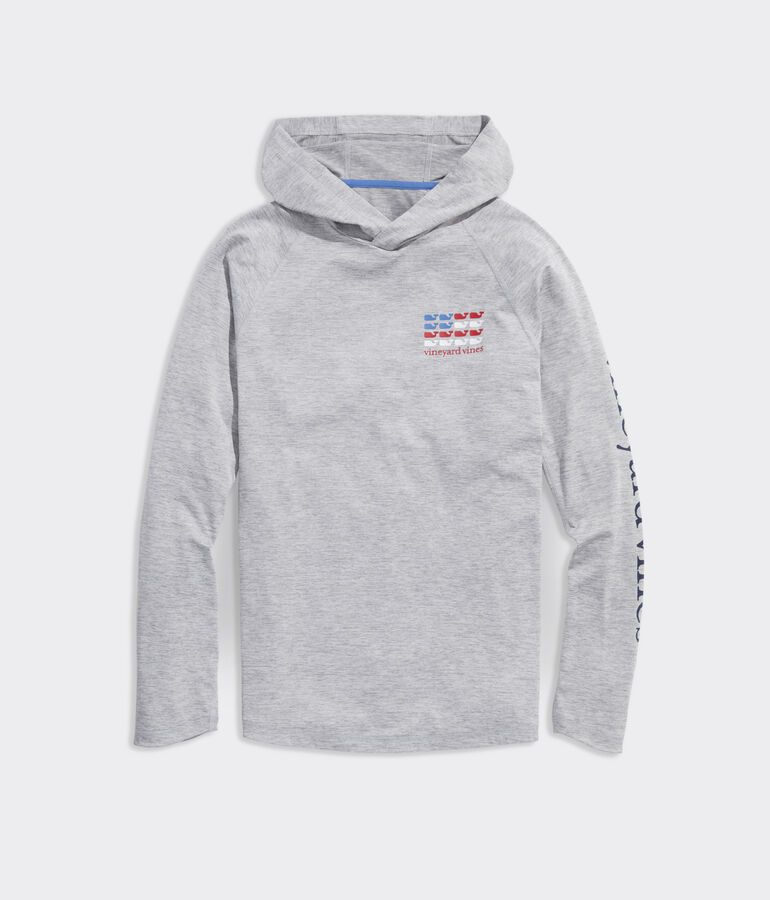 Whale Flag Long-Sleeve Harbor Hoodie Tee