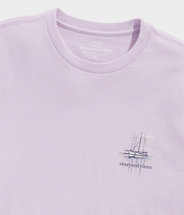Painted Sailboat Reflection Short-Sleeve Tee