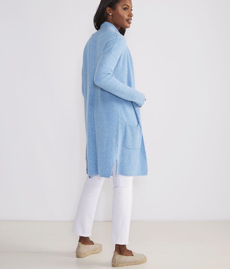 Lightweight Cashmere Open-Front Sweater