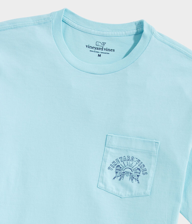 Adirondack Lighthouse Scenic Short Sleeve Pocket Tee