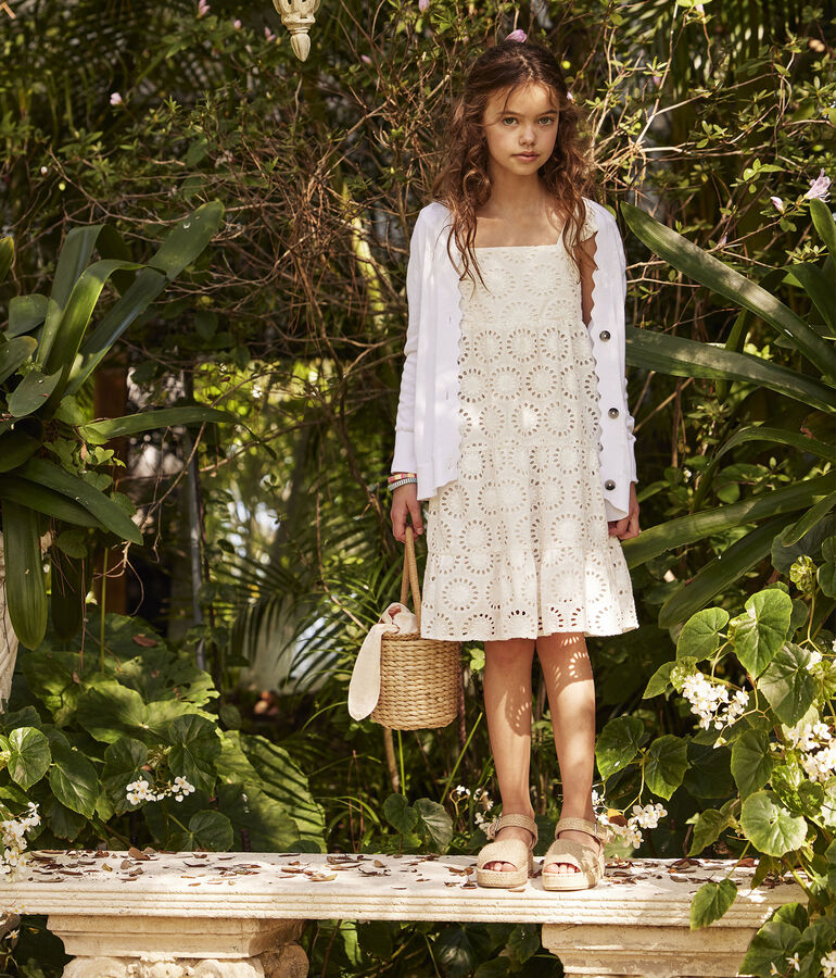 Girls' Tiered Eyelet Dress