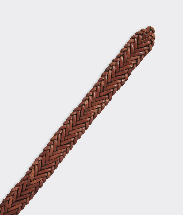 Flat Braided Leather Belt