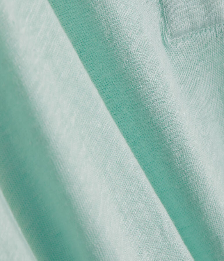 Long-Sleeve Linen Henley