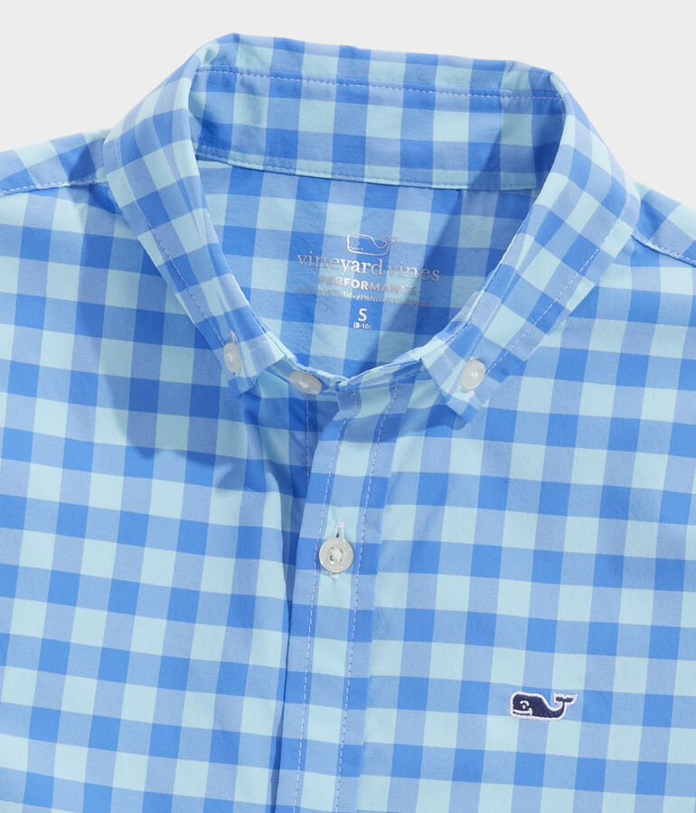 Boys' On-The-Go Nylon Gingham Shirt