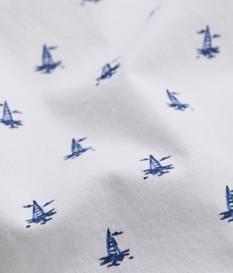 Sailboat Micro Printed Short Sleeve Shirt