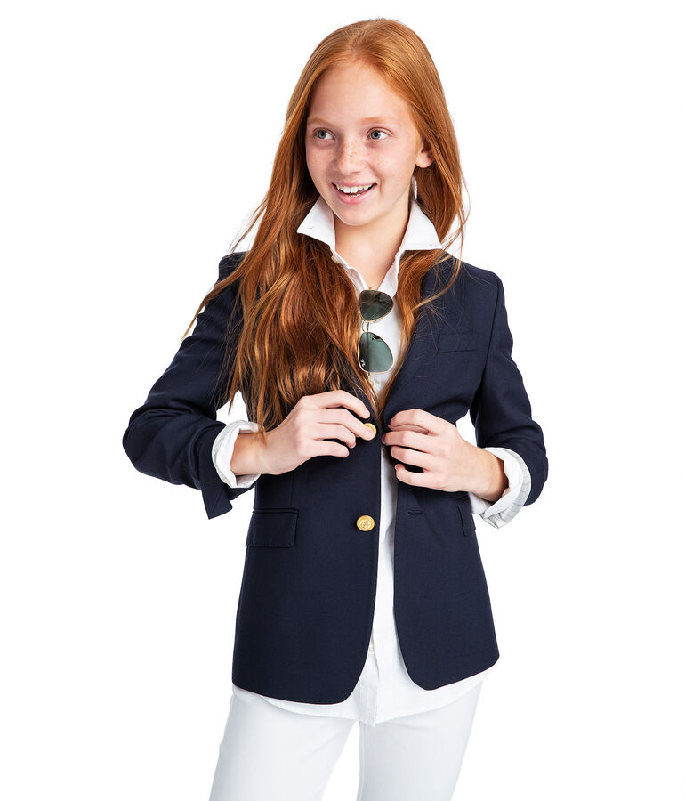 Kids' Stretch Navy Blazer (8-18)