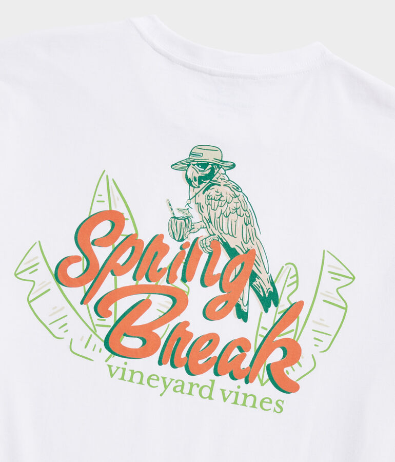 Spring Break Parrot Short-Sleeve Pocket Tee