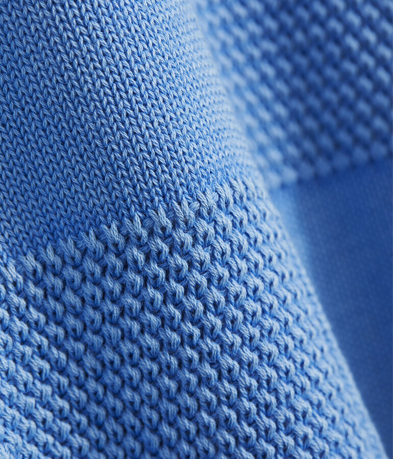 Garment Dye Cotton Patchwork Crew Sweater