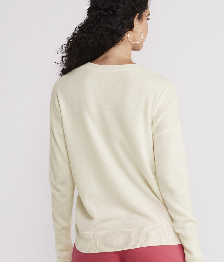 Sunshine Intarsia Cashmere Crewneck Sweater