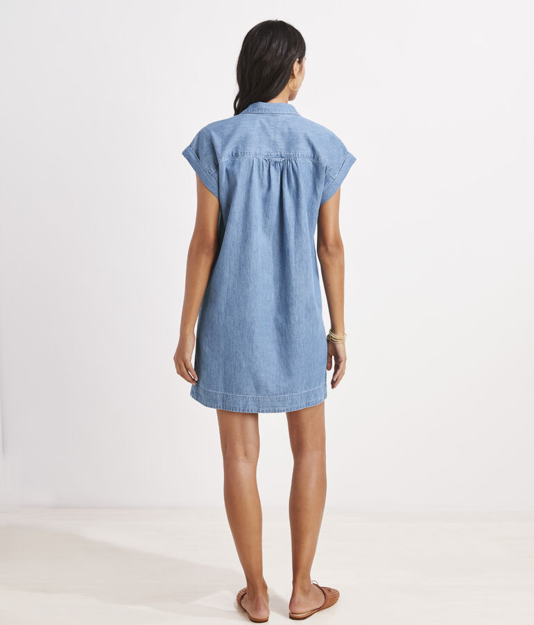 Chambray Utility Margo Shirt Dress