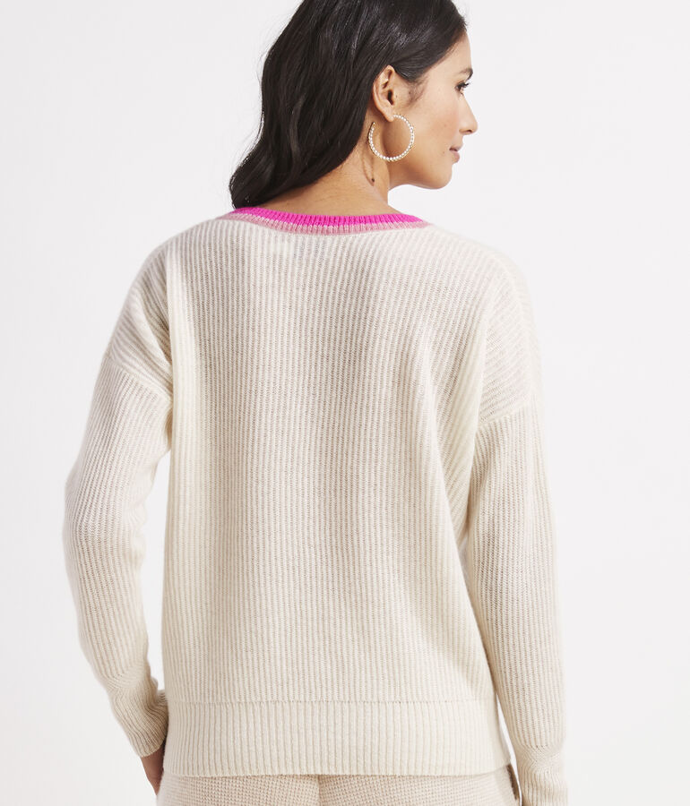 Seaspun Cashmere Pop V-Neck Sweater